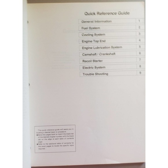 Kawasaki FE161 FE170 Service Manual 1990 - Picture 2 of 4
